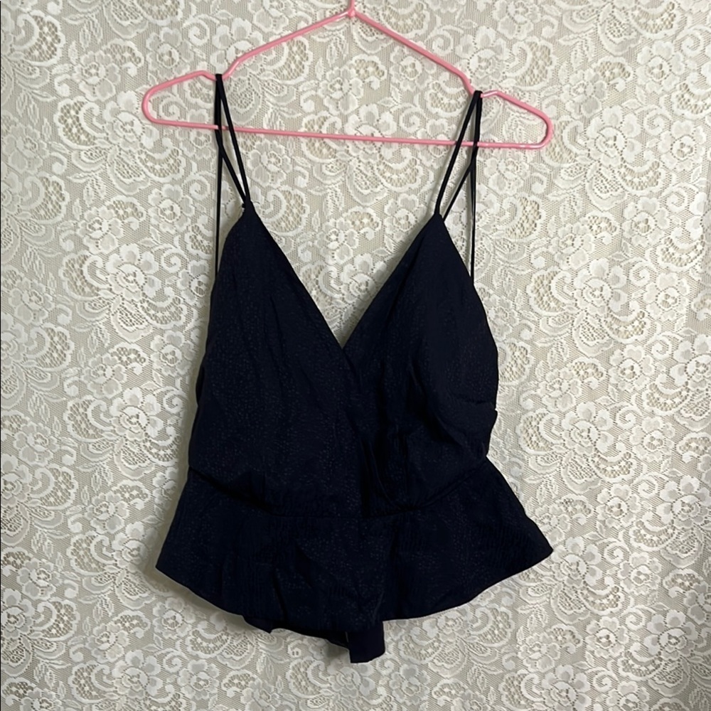 Zara Black spaghetti strap Tank Top